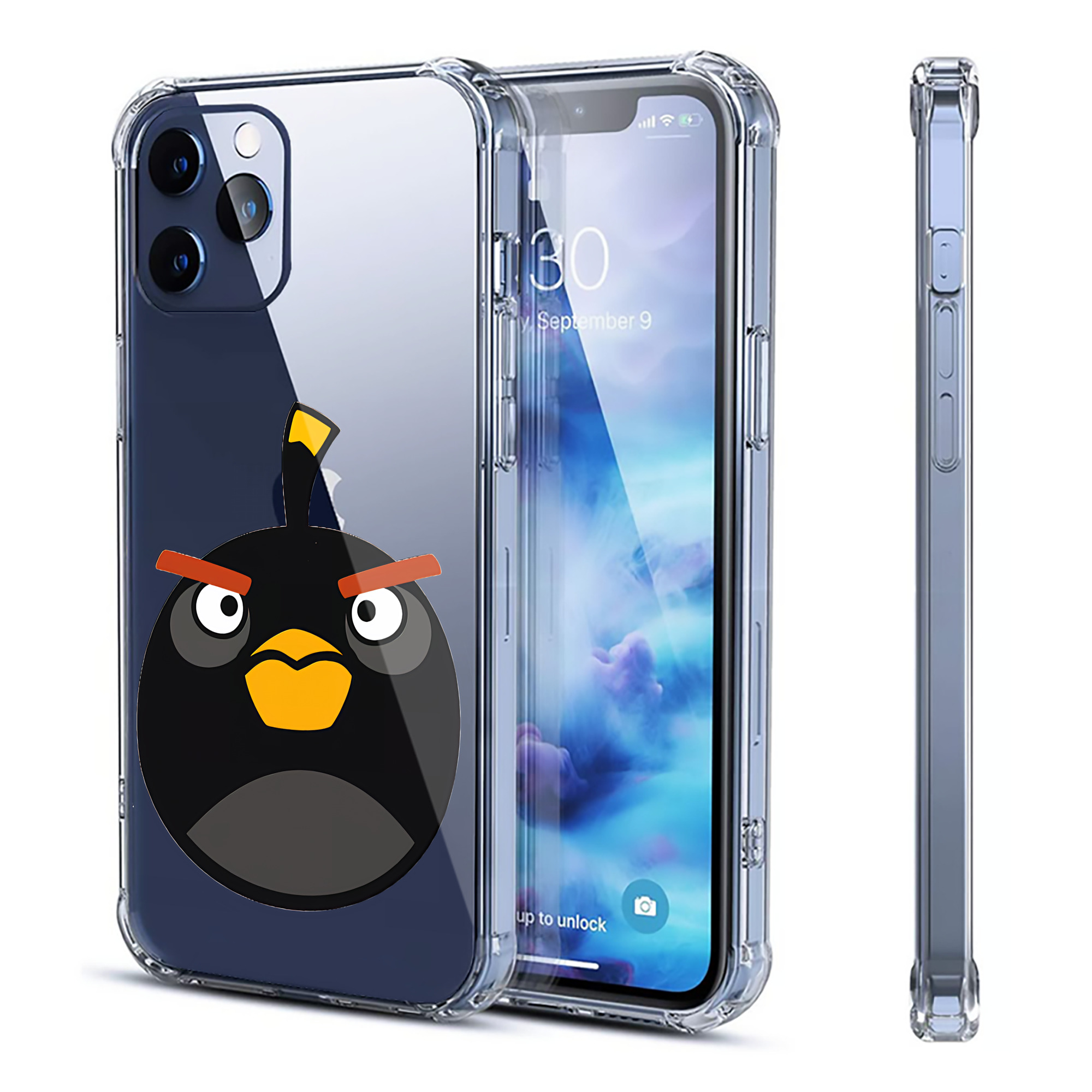 （画像用） Angry Birds アングリーバード 【iPhone 12シリーズ対応】透明スマホケース（クリアソフトケース）